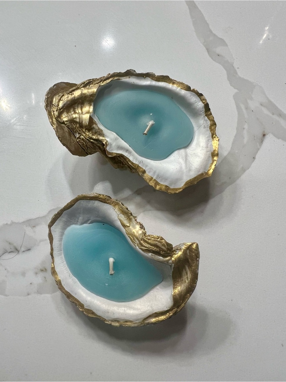 Blue Oyster Shell Accent candle scent Sea Spa set